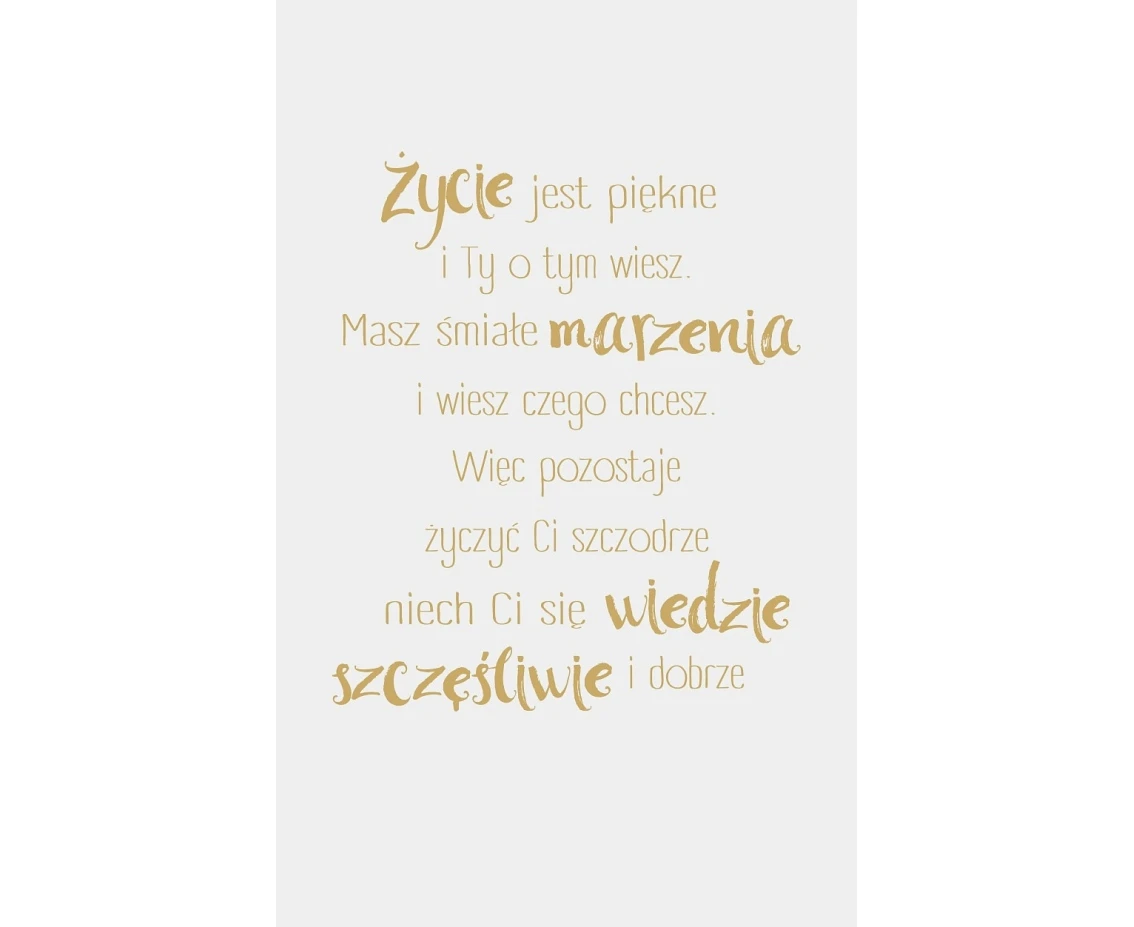 Kartka z Sentencją, 13x20,5 cm